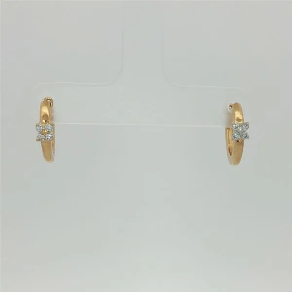 1/10 cttw Lab-Grown Diamond Trillium Huggie Earrings in Yellow Gold Conti Jewelers Endwell, NY