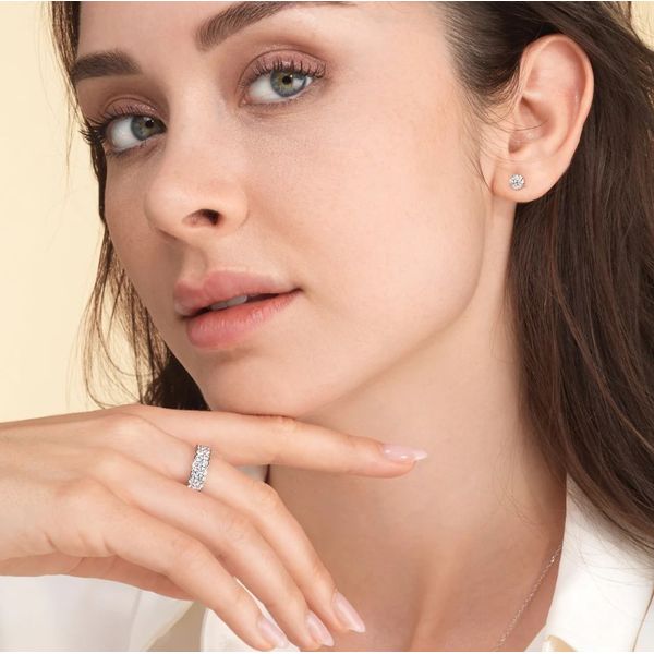 2.0 Ctw. Lab-Grown Diamond Stud Earrings in 14k White Gold Image 2 Conti Jewelers Endwell, NY
