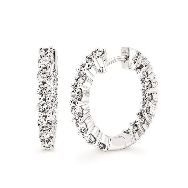 Eco-Brilliance® 2.00 Ctw. Lab-Created Diamond Insideout Hoop Earrings In 14K Gold Conti Jewelers Endwell, NY
