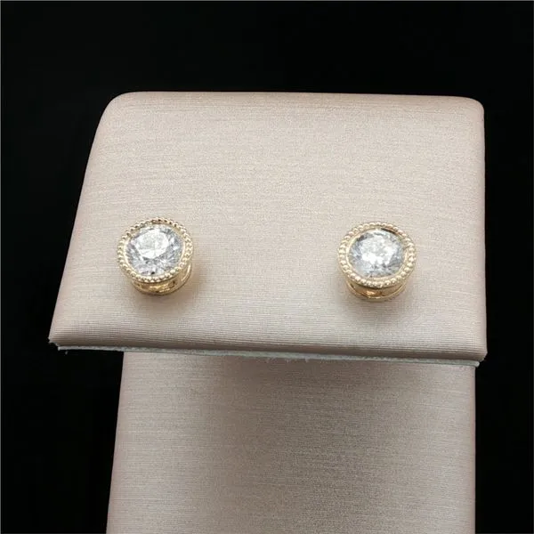 14 Karat Yellow Stud Diamond Earrings - LAB Conti Jewelers Endwell, NY