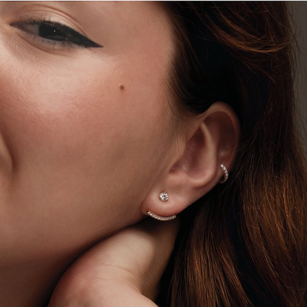1 1/4 CTW Lab-Grown Diamond Stud Earrings in 4k White Gold Image 2 Conti Jewelers Endwell, NY