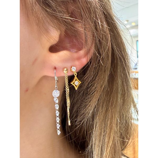 14k WG 2.01cttw Lab Diamond Drilled Earrings Image 2 Conti Jewelers Endwell, NY