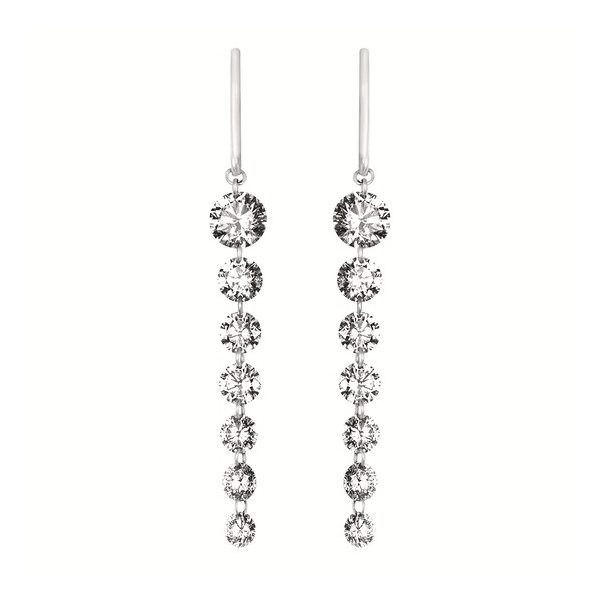 14k WG 2.01cttw Lab Diamond Drilled Earrings Conti Jewelers Endwell, NY