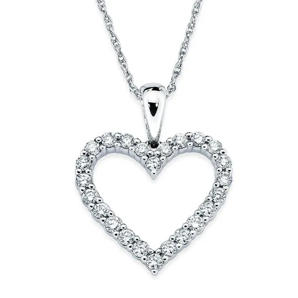 1/10 Ctw. Prong Set Diamond Heart Pendant In 14K Gold Conti Jewelers Endwell, NY