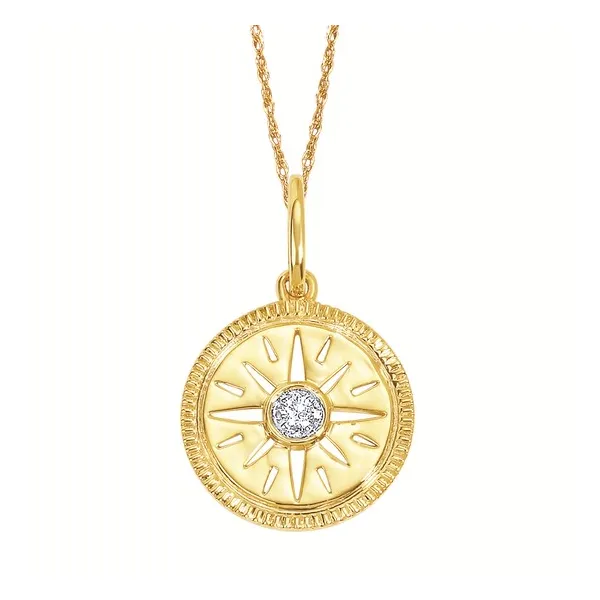 North Star Diamond Pendant in 14k Yellow Gold Conti Jewelers Endwell, NY