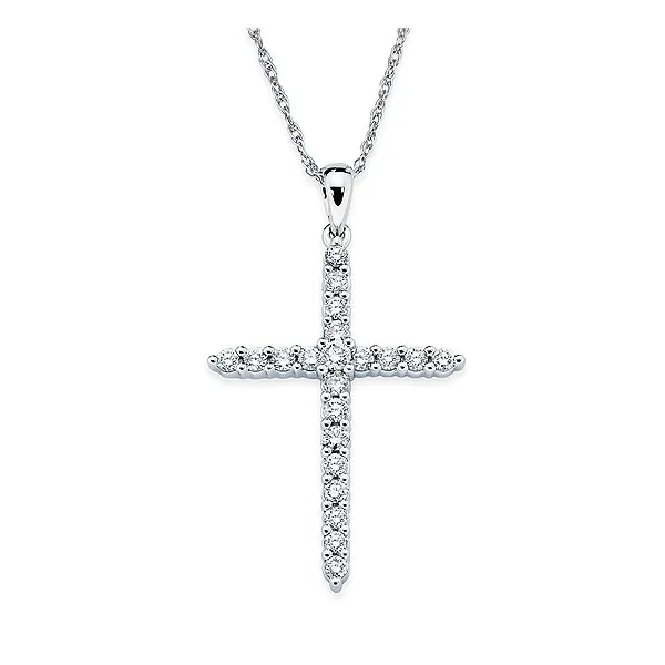 1/10 Ctw. Diamond Cross Pendant In 14K White Gold Conti Jewelers Endwell, NY