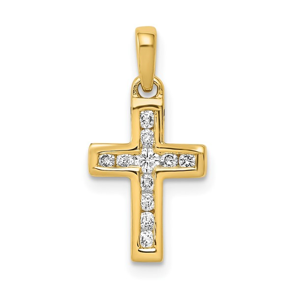 1/6ct. Diamond Latin Cross Pendant in 10k Yellow Gold Conti Jewelers Endwell, NY