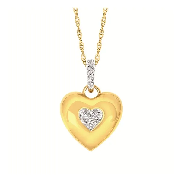 14k YG Heart Pendant CTW: 0.10 Conti Jewelers Endwell, NY