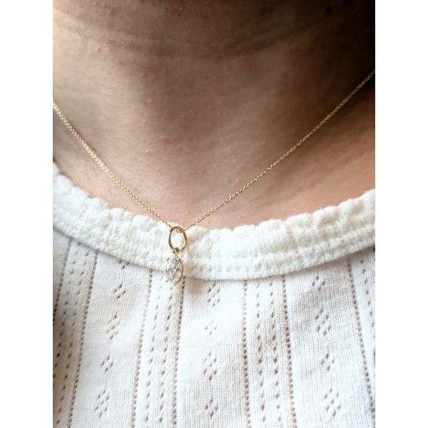 1/2 CT Lab-Grown Marquis Diamond Charm in 14k Yellow Gold Image 2 Conti Jewelers Endwell, NY