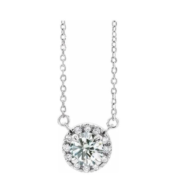 Lab-Grown Diamond 1/5ct. tw. Halo Gold Pendant Conti Jewelers Endwell, NY