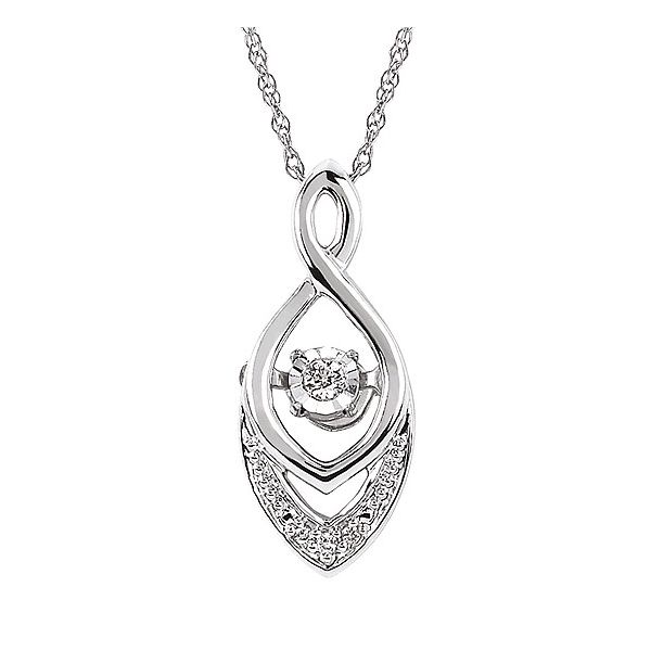 Shimmering Diamonds® Pendant In Sterling Silver With .03 Ctw. Diamonds Image 2 Conti Jewelers Endwell, NY