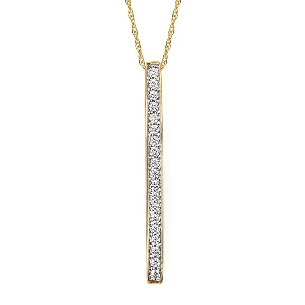 1/5 Ctw. Diamond Icicle Pendant In 14K Gold With 18