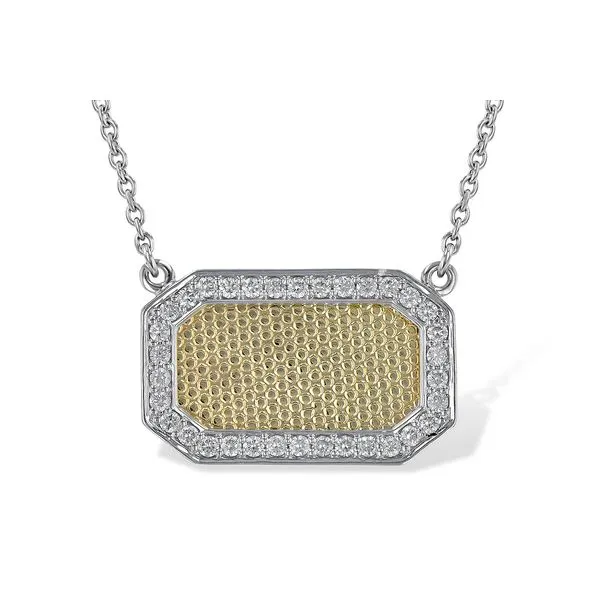 14k Two-Tone Gold Bar Necklace Conti Jewelers Endwell, NY
