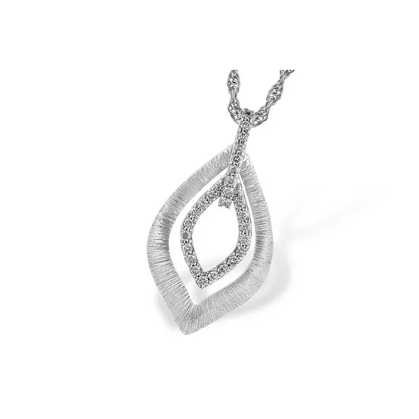 Diamond Leaf Necklace in 14K White Gold Conti Jewelers Endwell, NY