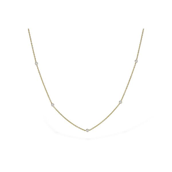1/4ct tw. Diamond Station Necklace in 14k Yellow Gold Conti Jewelers Endwell, NY