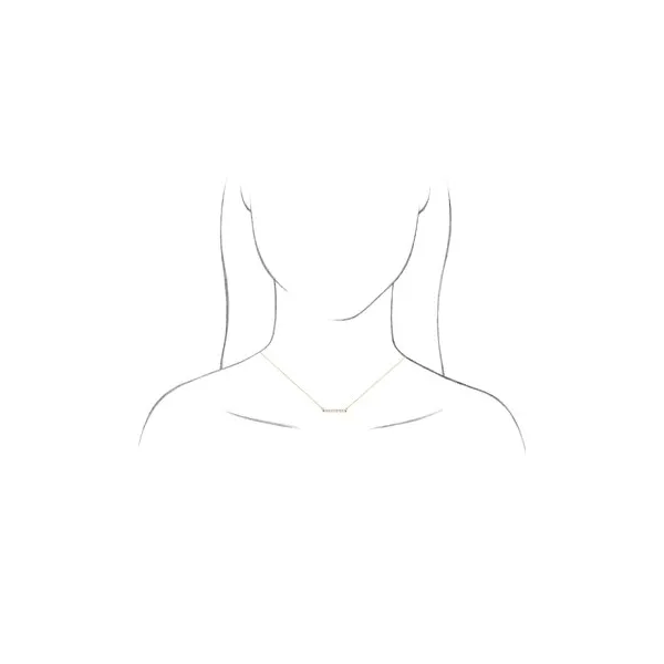 1/4CTW Lab-Grown Diamond Bar Necklace in 14k White Gold Image 2 Conti Jewelers Endwell, NY