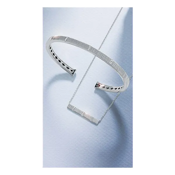 .04 Ctw. Diamond Bar Necklace In Sterling Silver Image 2 Conti Jewelers Endwell, NY