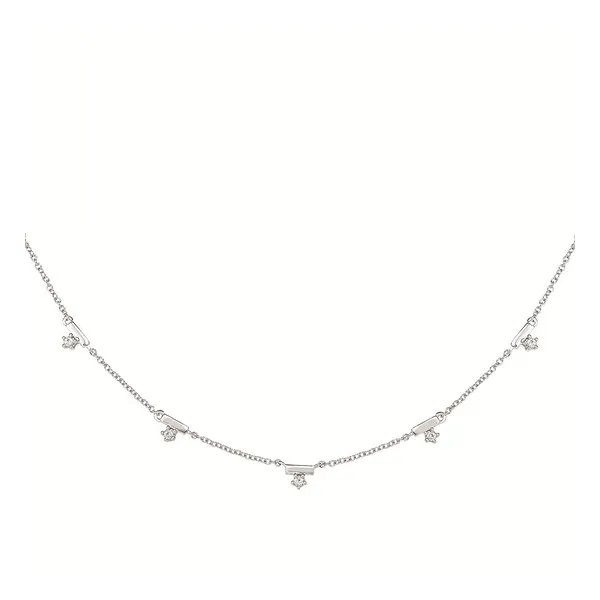 1/8 Ctw. Diamond Station Necklace In Sterling Silver Conti Jewelers Endwell, NY