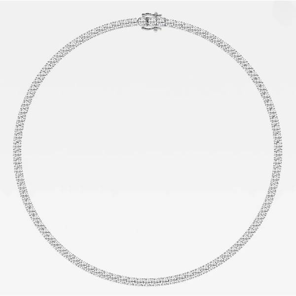 22 ct. tw. Lab-Grown Diamond Tennis Necklace in 14k White Gold Conti Jewelers Endwell, NY
