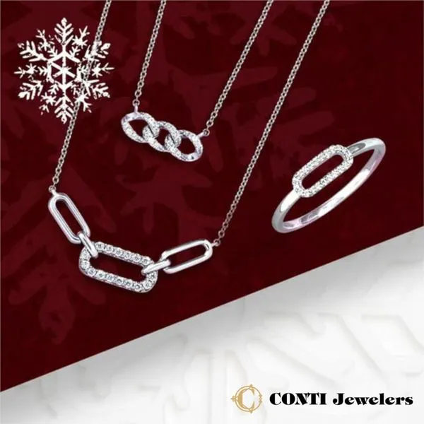 1/6 Ctw Diamond Paperclip Necklace In Sterling Silver Image 2 Conti Jewelers Endwell, NY