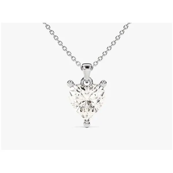 3/4 ct. Heart-Cut Natural Diamond Solitaire Necklace in 14k White Gold Conti Jewelers Endwell, NY