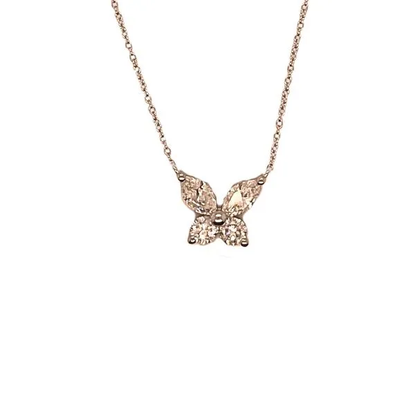 5/8 cttw. Diamond Butterfly Necklace in 14k White Gold Conti Jewelers Endwell, NY