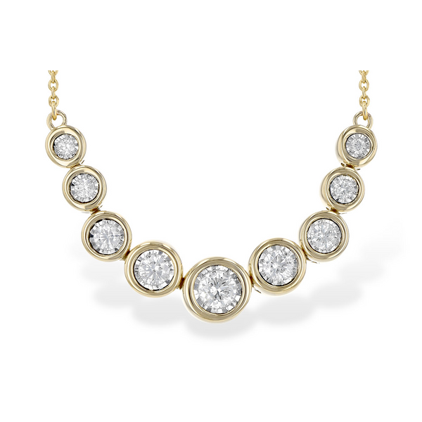 .50ctw Diamond Bar Necklace in 14k Yellow Gold Conti Jewelers Endwell, NY