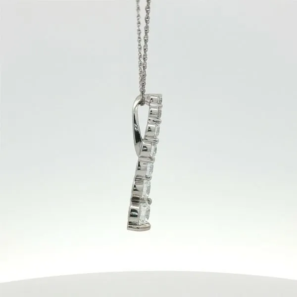 2.0 Ctw. Lab-Grown Diamond Journey Pendant Necklace in 14k White Gold Image 3 Conti Jewelers Endwell, NY
