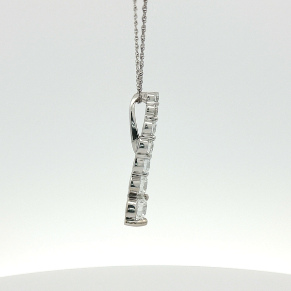 2.0 Ctw. Lab-Grown Diamond Journey Pendant Necklace in 14k White Gold Image 3 Conti Jewelers Endwell, NY