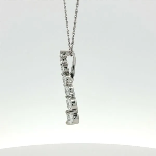 2.0 Ctw. Lab-Grown Diamond Journey Pendant Necklace in 14k White Gold Image 4 Conti Jewelers Endwell, NY