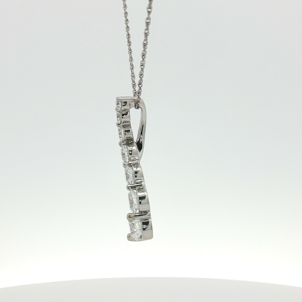 2.0 Ctw. Lab-Grown Diamond Journey Pendant Necklace in 14k White Gold Image 2 Conti Jewelers Endwell, NY