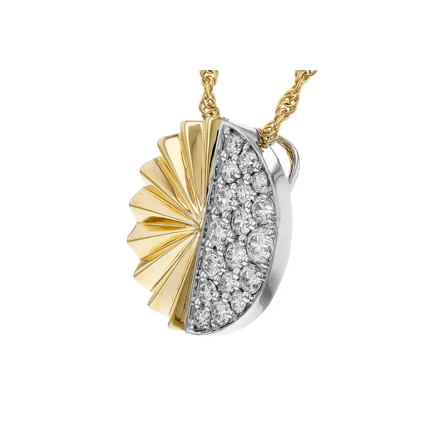 1/2ct. tw. Diamond Sun & Moon Necklace in 14k Gold Image 2 Conti Jewelers Endwell, NY