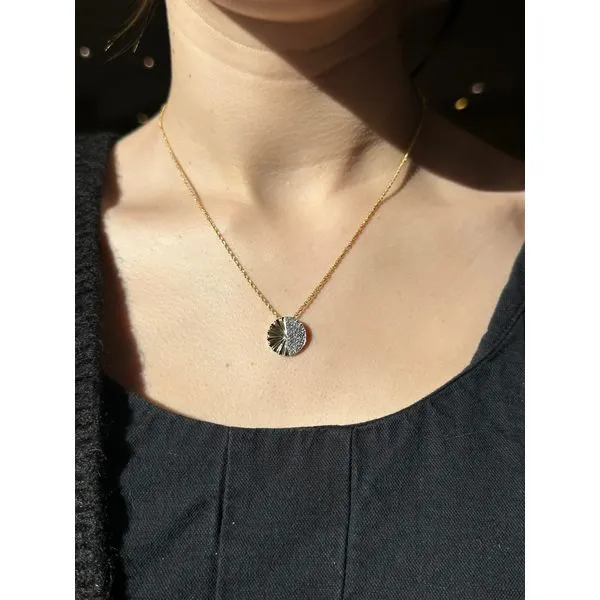 1/2ct. tw. Diamond Sun & Moon Necklace in 14k Gold Image 3 Conti Jewelers Endwell, NY