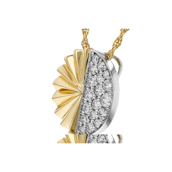 1/2ct. tw. Diamond Sun & Moon Necklace in 14k Gold Image 2 Conti Jewelers Endwell, NY
