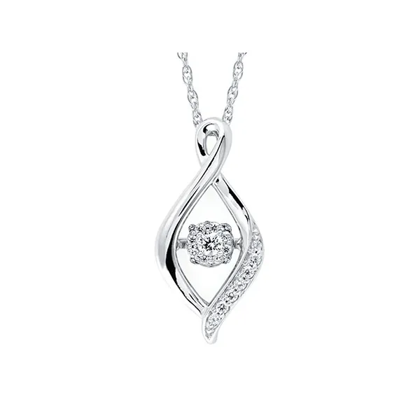 Shimmering Diamonds® Cluster Center Pendant In Sterling Silver With 1/6 Ctw. Diamonds Conti Jewelers Endwell, NY
