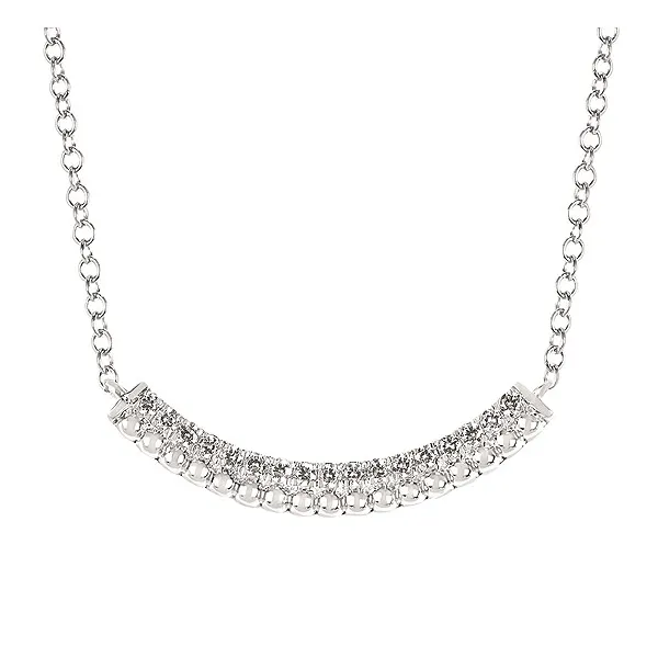 0.10 cttw. Diamond Bar Necklace in 14k White Gold Conti Jewelers Endwell, NY