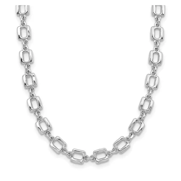 Square Link Necklace in Sterling Silver Conti Jewelers Endwell, NY