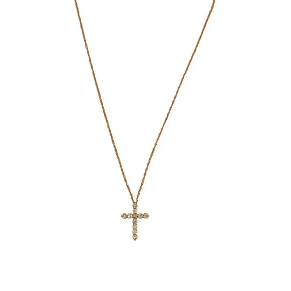 1/4 Ctw. Diamond Cross Necklace in 14k Yellow Gold Conti Jewelers Endwell, NY