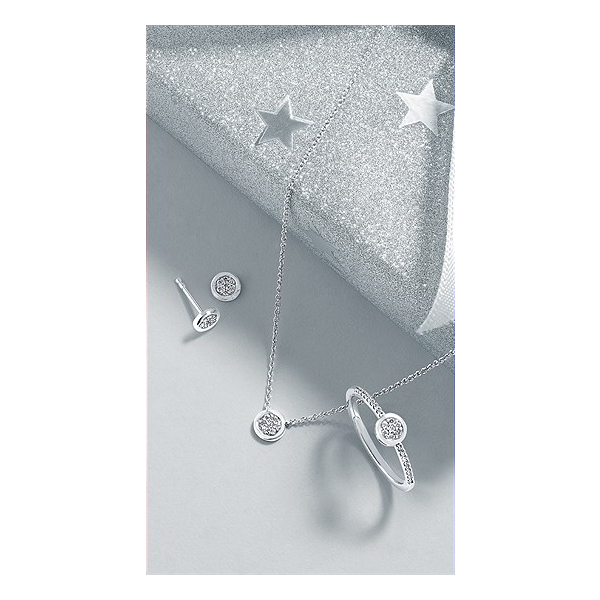 .05 Ctw. Diamond Necklace In Sterling Silver Image 2 Conti Jewelers Endwell, NY
