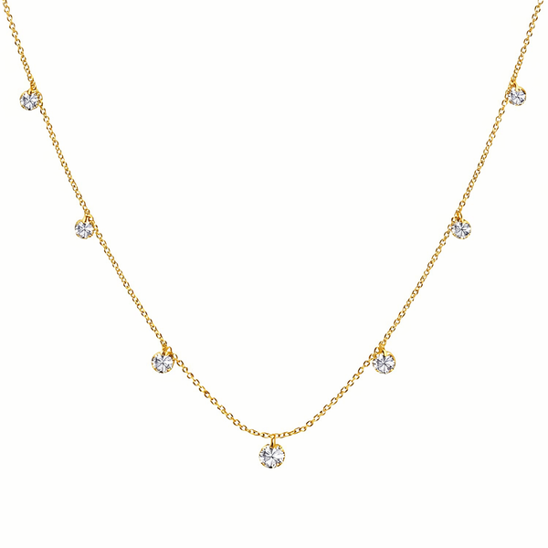 1 3/8 Ctw. Lab-Created Diamond Station Necklace In 14K Yellow Gold Conti Jewelers Endwell, NY