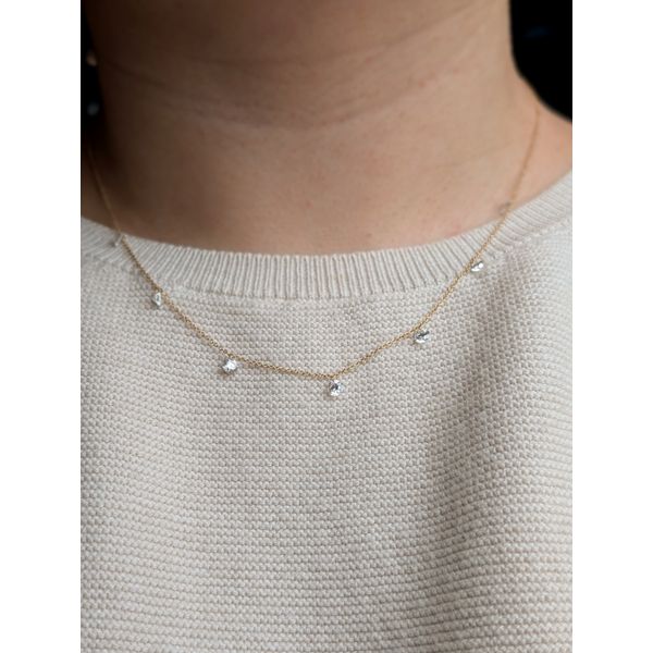 1 3/8 Ctw. Lab-Created Diamond Station Necklace In 14K Yellow Gold Image 2 Conti Jewelers Endwell, NY