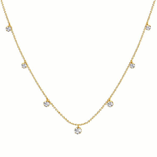 1 3/8 Ctw. Lab-Created Diamond Station Necklace In 14K Yellow Gold Conti Jewelers Endwell, NY