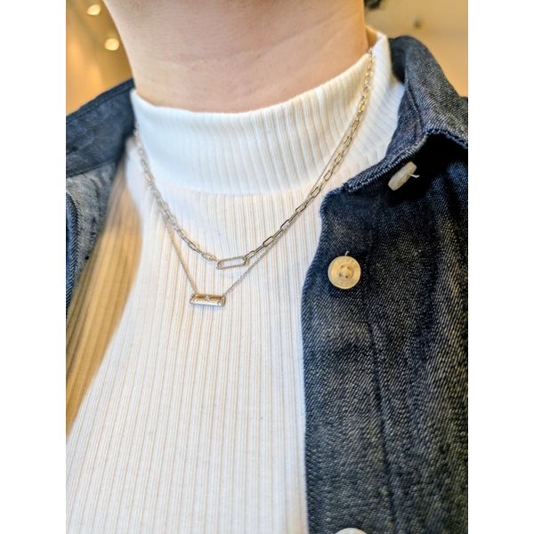 SS 0.04cttw Dia Double Necklace Image 2 Conti Jewelers Endwell, NY