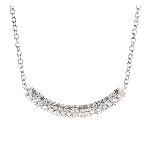 0.10 cttw. Diamond Bar Necklace in 14k White Gold Conti Jewelers Endwell, NY