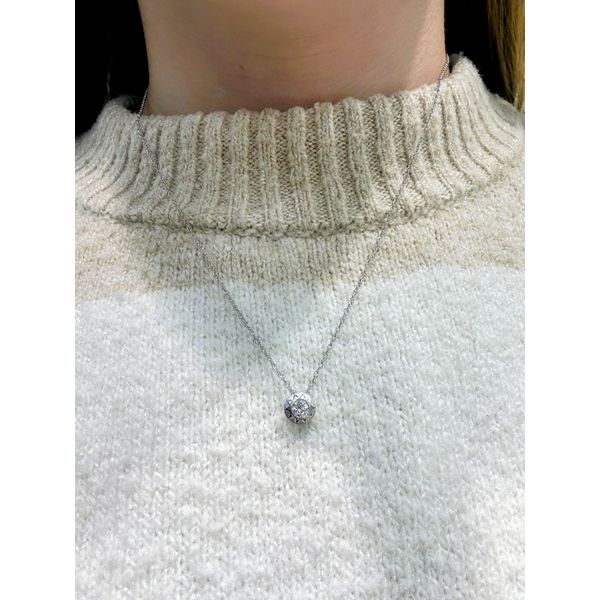 1/4 cttw. Lab-Grown Diamond Circle Necklace in Sterling Silver 18" Image 2 Conti Jewelers Endwell, NY