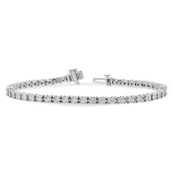 14k White Gold 1ct tw. Diamond Tennis Bracelet Conti Jewelers Endwell, NY
