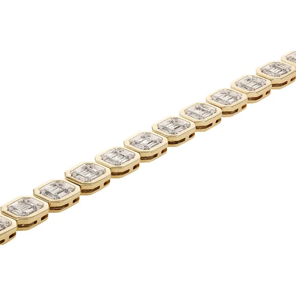 Baguette Diamond Tennis Bracelet in 14k Yellow Gold (1.70ct tw.) Image 2 Conti Jewelers Endwell, NY