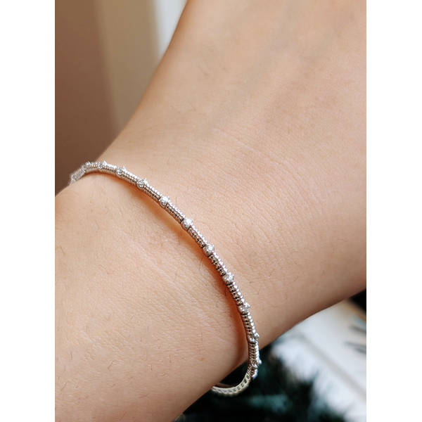 1/5ct. tw. Diamond Flexie Bangle in 14k White Gold Image 2 Conti Jewelers Endwell, NY