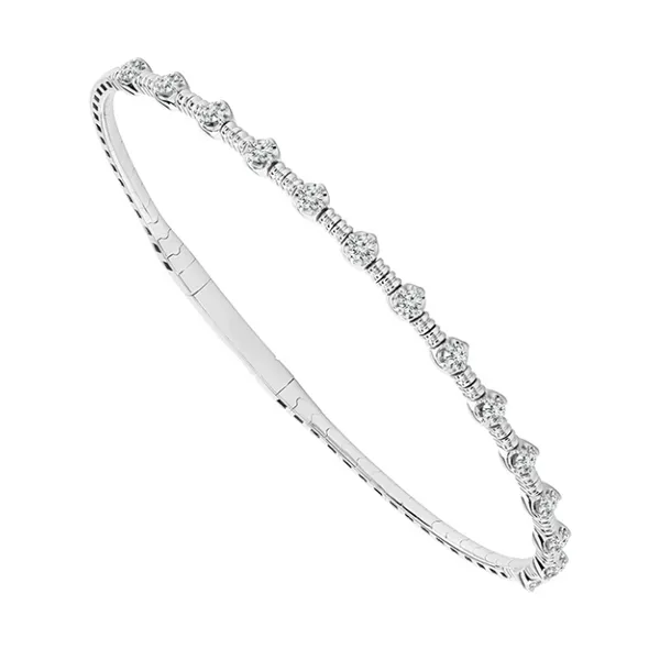 1/2 Ctw. Diamond Bangle Bracelet in 14k White Gold Conti Jewelers Endwell, NY
