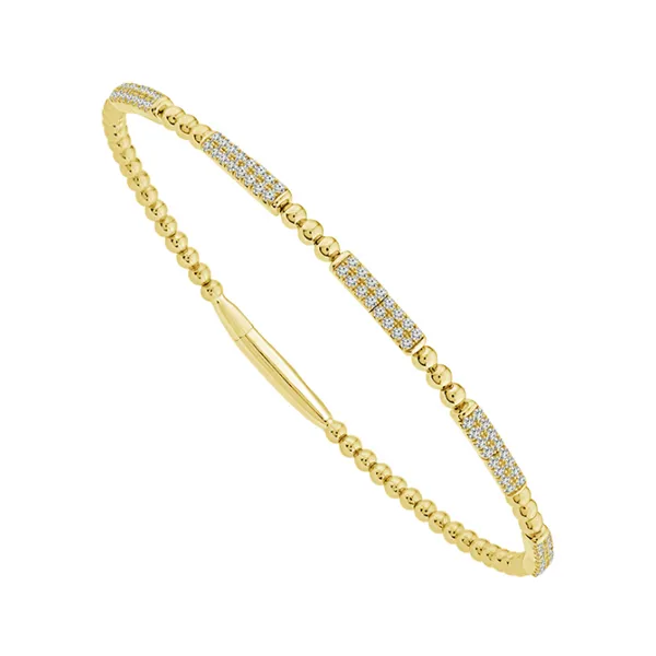 1/2 Ctw. Diamond Flexi Bangle Bracelet in 14k Yellow Gold Conti Jewelers Endwell, NY